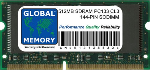 512mb pc133 133mhz 144 - 133mhz, 144-pin