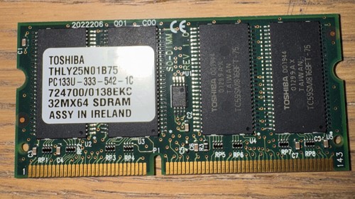 Toshiba 256mb sdram dimm - 256mb, so-dimm
